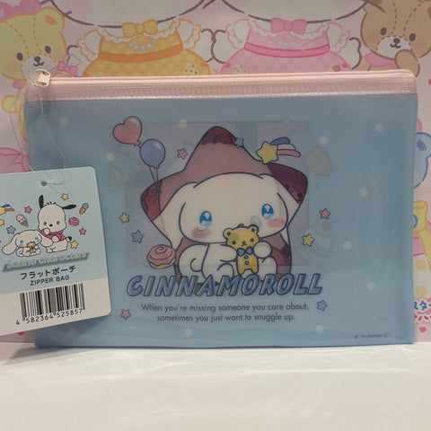 Double-Sided Cinnamoroll/Pochacco Vinyl Zip Pouch