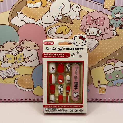 The Crème Shop x Hello Kitty Press-On Nails | 28-Piece Reusable Nail Set | Official Sanrio Licensed
