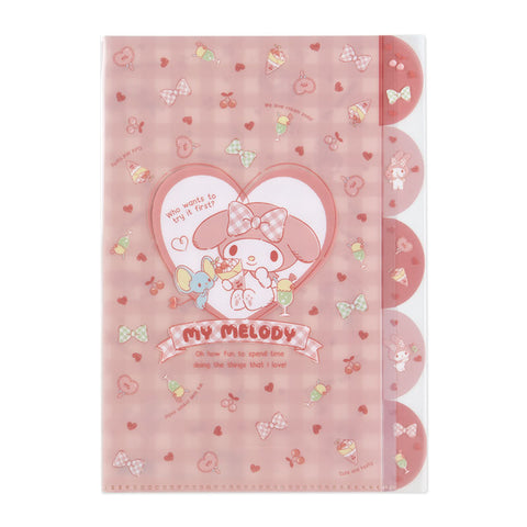 My Melody Cute Stationery Series 5-Tab File Folder