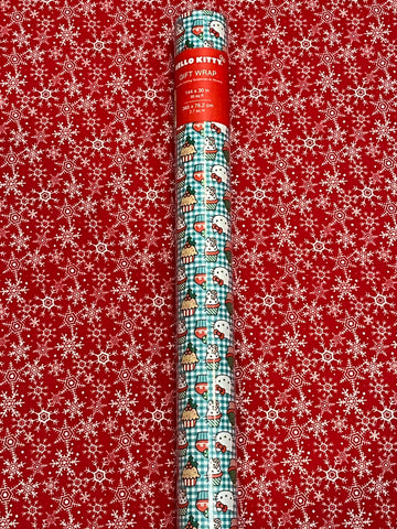 Christmas 2024 Hello Kitty Cupcakes Gift Wrapping Paper | 2.5 ft x 12 ft | 30 sq ft