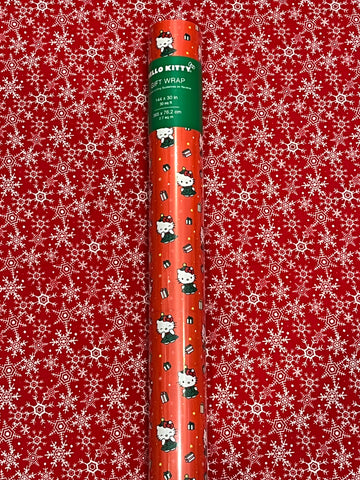 Christmas 2024 Hello Kitty Red Gift Wrapping Paper | 2.5 ft x 12 ft | 30 sq ft