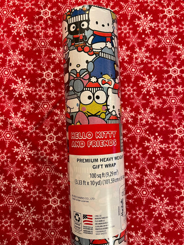Christmas 2024 Mixed Characters Gift Wrapping Paper | 3.33 ft x 10 ft