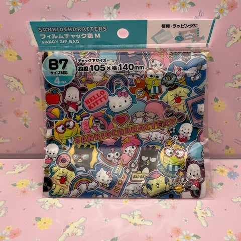 B7 Sticker Collage Themed Zip Bags