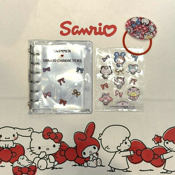 SWIMMER x Sanrio Characters Clear Mini Photo Card Binder Set | 6-Ring Album | Official Sanrio Japan
