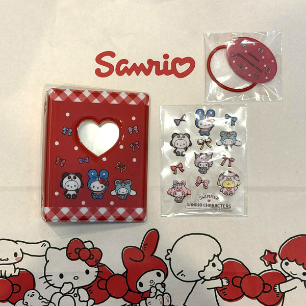 SWIMMER x Sanrio Characters Mini Photo Card Binder Set | Hard Cover 6-Ring Binder | Official Sanrio Japan