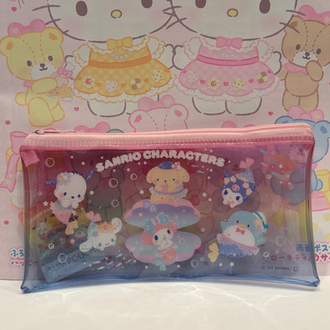 Mixed Characters Mermaids Vinyl Zip Pouch