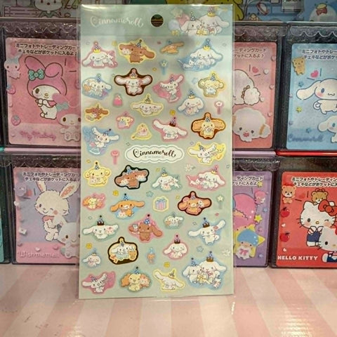 Cinnamoroll Birthday Party Gold Foil Sticker Sheet | Official Sanrio Japan