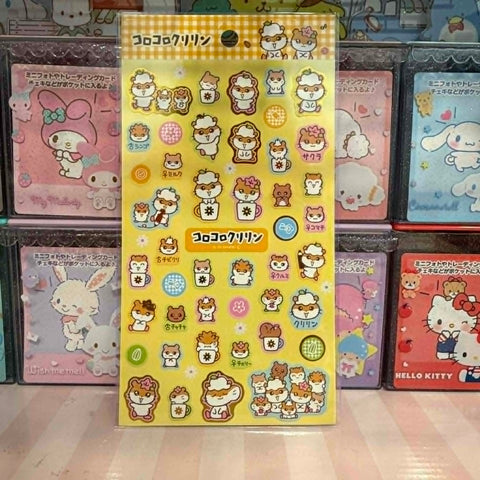 Corocorokuririn Café Gold Foil Sticker Sheet | Official Sanrio Japan