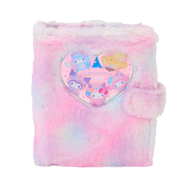 Sanrio Fuzzy Colorful Pop Monster Faux Fur Photo Card Binder | 6-Ring A6 Binder | Official Sanrio Japan