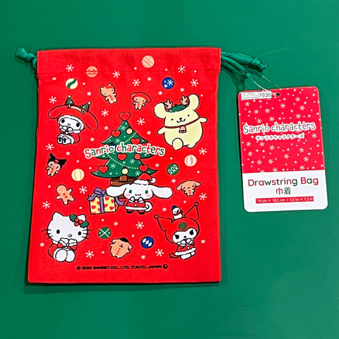 Sanrio Characters Christmas Drawstring Gift Bag | 2024