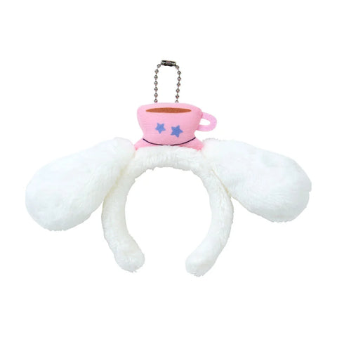 Cinnamoroll White Ears & Pink Teacup 2024 Party Headband Mascot Keychain | Official Sanrio | Japan