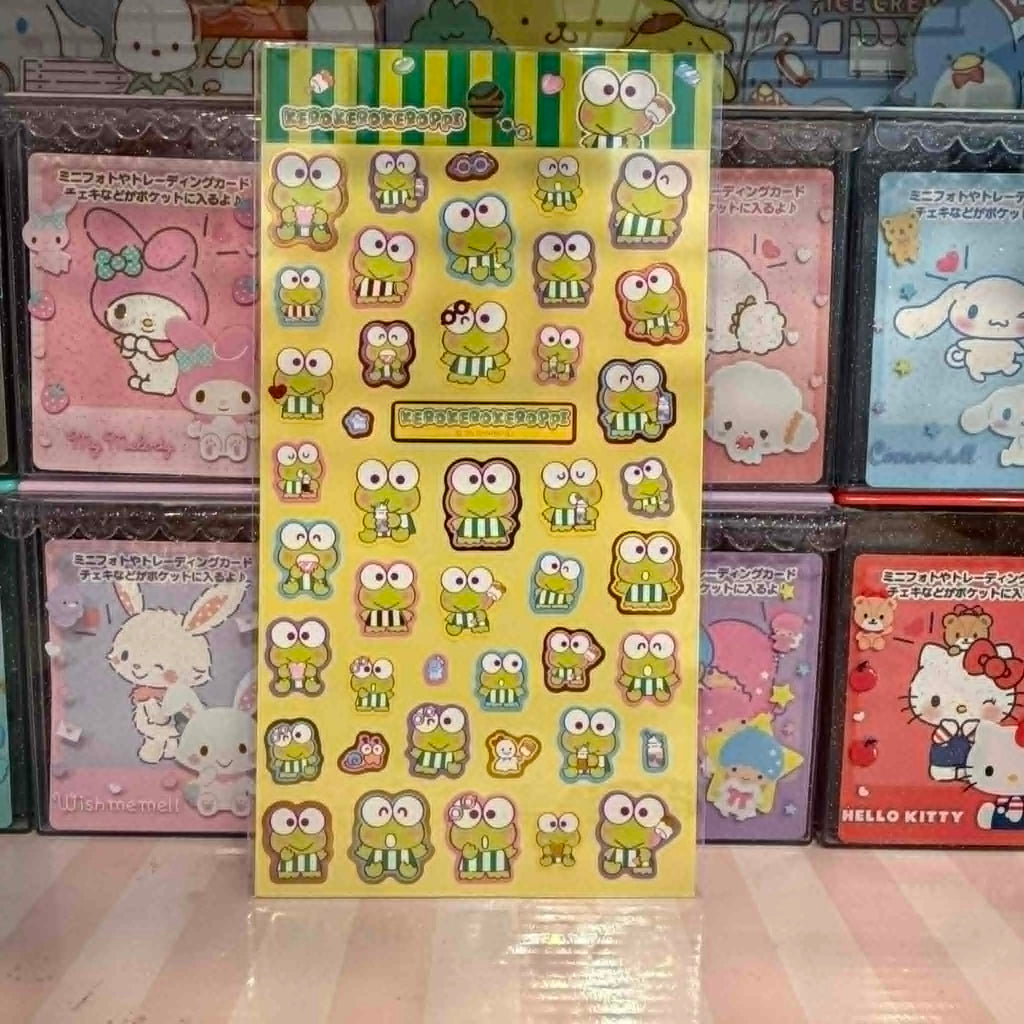 Kerokerokeroppi Everyday Gold Foil Sticker Sheet | Official Sanrio Japan