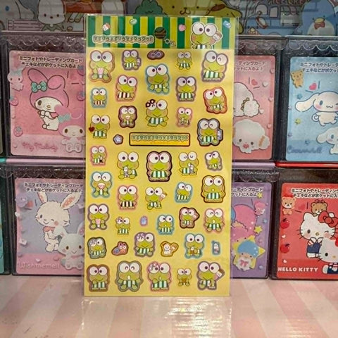 Kerokerokeroppi Everyday Gold Foil Sticker Sheet | Official Sanrio Japan