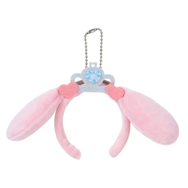 My Melody Pink Ears & Silver Tiara 2024 Party Headband Mascot Keychain | Official Sanrio | Japan