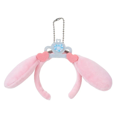 My Melody Pink Ears & Silver Tiara 2024 Party Headband Mascot Keychain | Official Sanrio | Japan