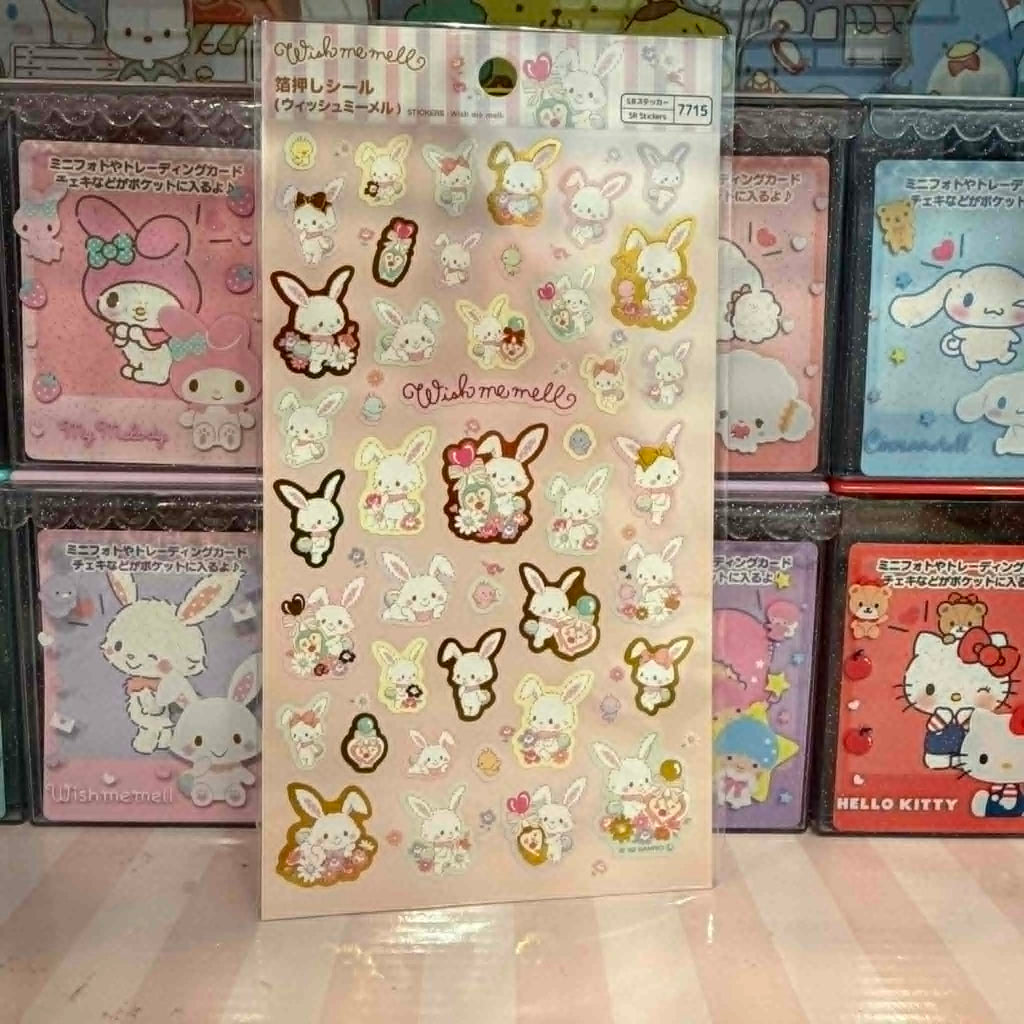 Wish Me Mell Gold Foil Sticker Sheet | Official Sanrio Japan