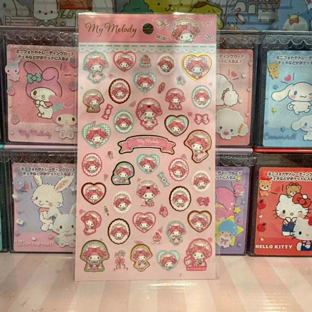 My Melody Vintage Lace Gold Foil Sticker Sheet | Official Sanrio Japan