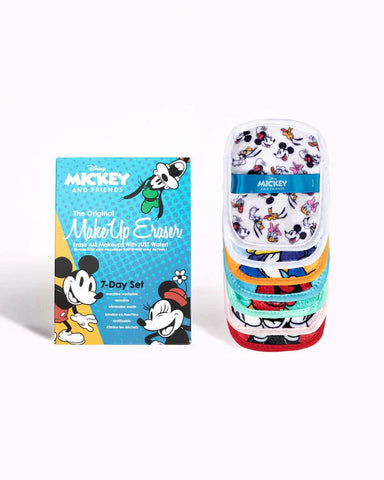 Disney Mickey & Friends Makeup Eraser 7-Day Set | Reusable Makeup Remover Cloths
