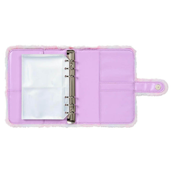 Sanrio Fuzzy Colorful Pop Monster Faux Fur Photo Card Binder | 6-Ring A6 Binder | Official Sanrio Japan