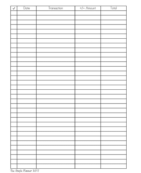 Budget Sheet for the Classic Happy Planner with Total