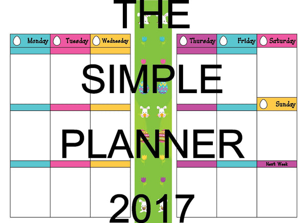 Easter Weekly Insert Pages for Medium Planners