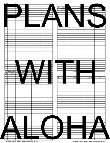 Budget Sheet Bundle for the Medium Classic Happy Planner