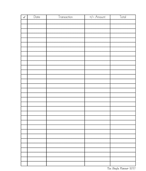 Budget Sheet for the Classic Happy Planner with Total