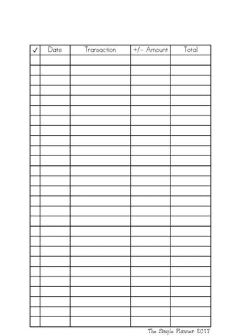 Budget Sheet for the Large kikki.K with Total