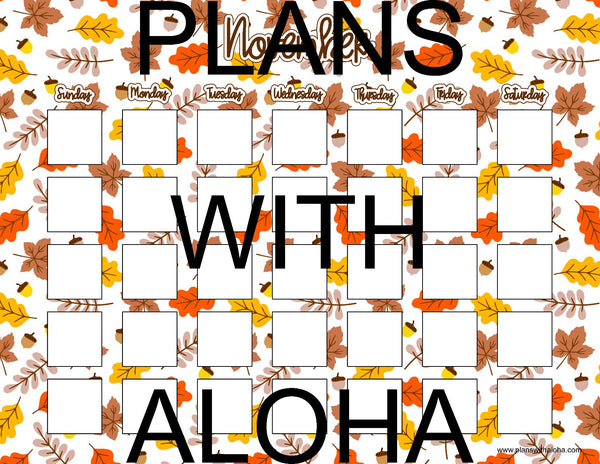 Yearly Decorated Calendar Pages 8.5"x11"